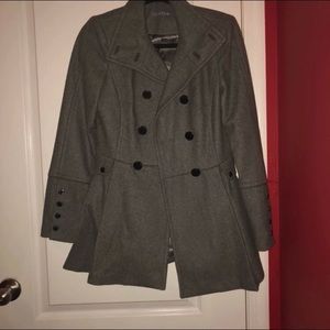 calvin klein skirted peacoat